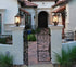 San Severo Vintage Outdoor Pole Light Seeded Glass Post Lantern Light Fixture